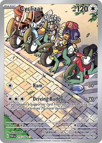 Scarlet & Violet Paradox Rift - 215/182 Cyclizar Illustration Rare Scarlet & Violet Paradox Rift - 215/182 Cyclizar Illustration Rare