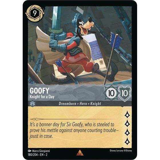 Lorcana - Rise of the Floodborn - 180/204 Goofy - Knight for a Day Rare