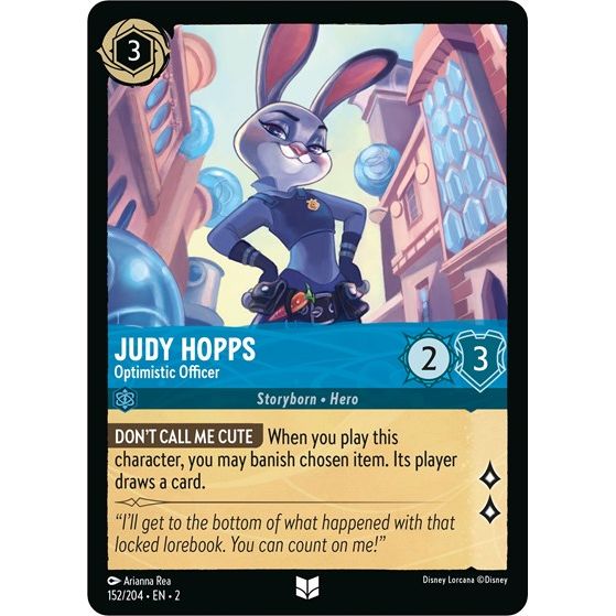 Lorcana - Rise of the Floodborn - 152/204 Judy Hopps - Optimistic Officer Uncommon