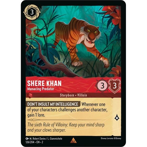 Lorcana - Rise of the Floodborn - 126/204 Shere Khan - Menacing Predator Rare