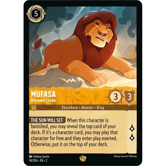 Lorcana - Rise of the Floodborn - 014/204 Mufasa - Betrayed Leader Legendary