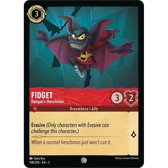 Lorcana - Rise of the Floodborn - 108/204 Fidget - Ratigan's Henchman Common