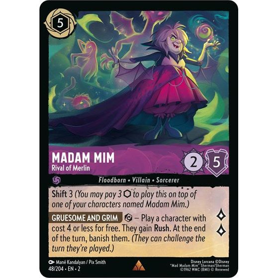 Lorcana - Rise of the Floodborn - 048/204 Madam Mim - Rival of Merlin Rare