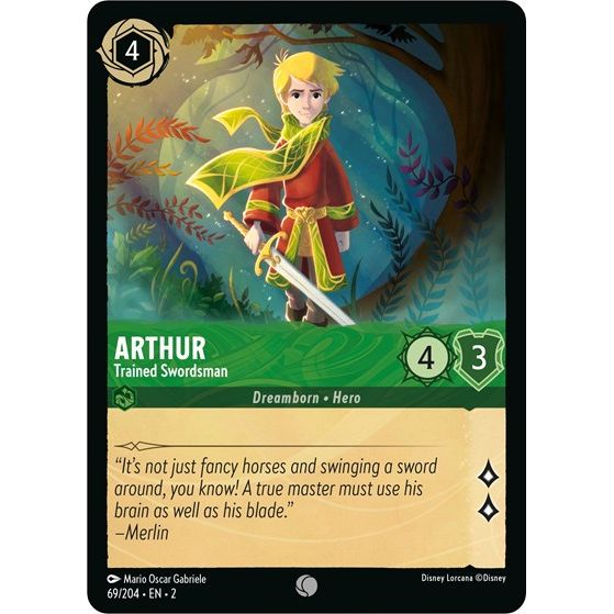 Lorcana - Rise of the Floodborn - 069/204 Arthur - Trained Swordsman Common