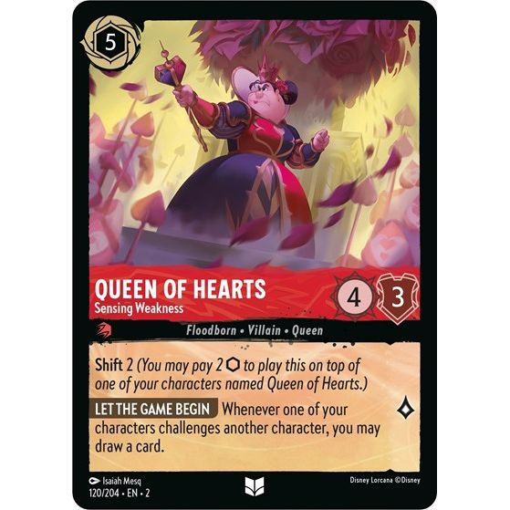 Lorcana - Rise of the Floodborn - 120/204 Queen of Hearts - Sensing Weakness Uncommon