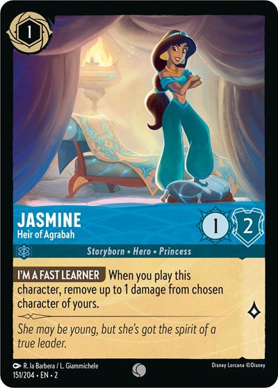 Lorcana - Rise of the Floodborn - 151/204 Jasmine - Heir of Agrabah Common