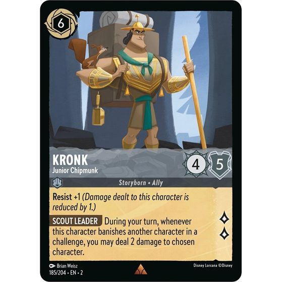 Lorcana - Rise of the Floodborn - 185/204 Kronk - Junior Chipmunk Rare