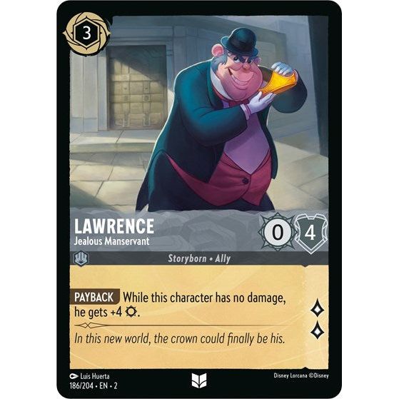 Lorcana - Rise of the Floodborn - 186/204 Lawrence - Jealous Manservant Uncommon