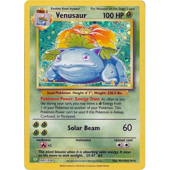 Pokemon Trading Card Game Classic - 003/034 Venusaur Classic Collection Pokemon Trading Card Game Classic - 003/034 Venusaur Classic Collection