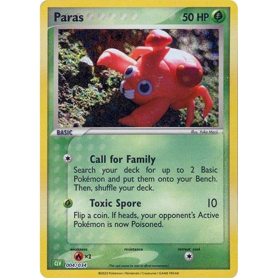 Pokemon Trading Card Game Classic - 004/034 Paras Classic Collection Pokemon Trading Card Game Classic - 004/034 Paras Classic Collection