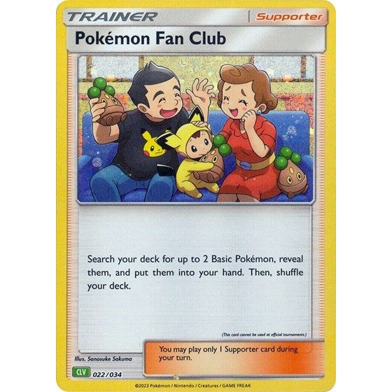Pokemon Trading Card Game Classic - 022/034 Pokemon Fan Club (CLV) Classic Collection Pokemon Trading Card Game Classic - 022/034 Pokemon Fan Club (CLV) Classic Collection