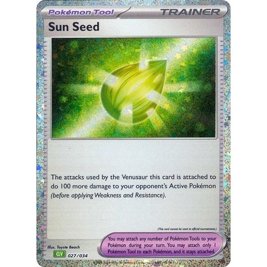 Pokemon Trading Card Game Classic - 027/034 Sun Seed Classic Collection Pokemon Trading Card Game Classic - 027/034 Sun Seed Classic Collection