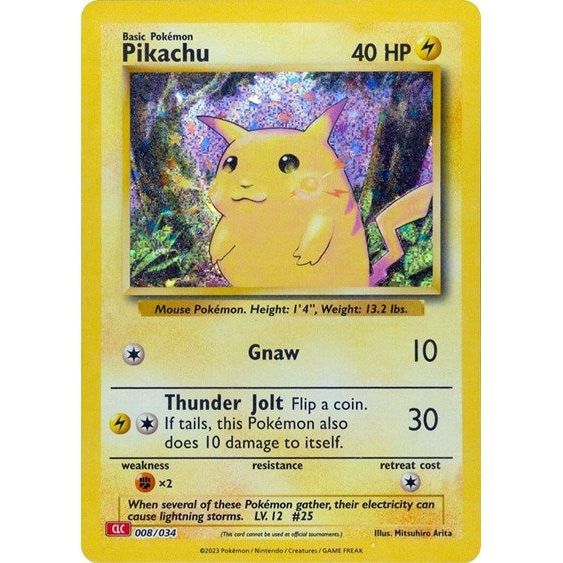 Pokemon Trading Card Game Classic - 008/034 Pikachu Classic Collection Pokemon Trading Card Game Classic - 008/034 Pikachu Classic Collection