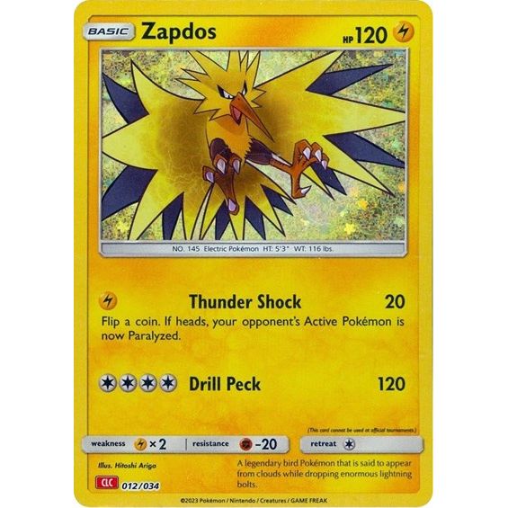 Pokemon Trading Card Game Classic - 012/034 Zapdos Classic Collection