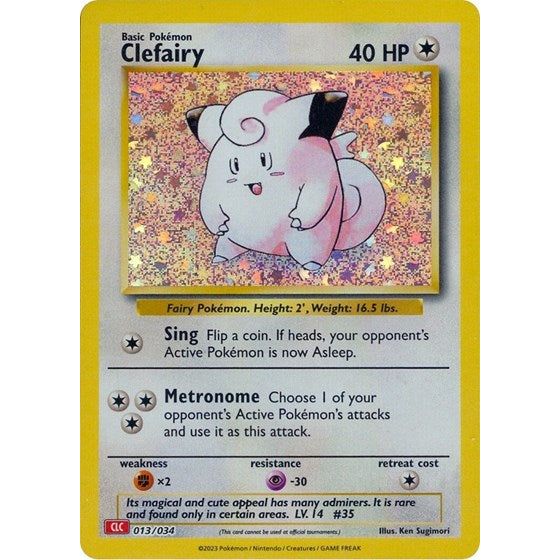 Pokemon Trading Card Game Classic - 013/034 Clefairy Classic Collection Pokemon Trading Card Game Classic - 013/034 Clefairy Classic Collection
