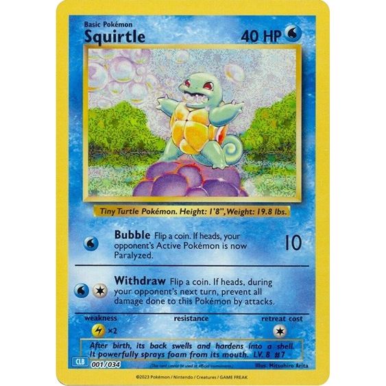 Pokemon Trading Card Game Classic - 001/034 Squirtle Classic Collection Pokemon Trading Card Game Classic - 001/034 Squirtle Classic Collection