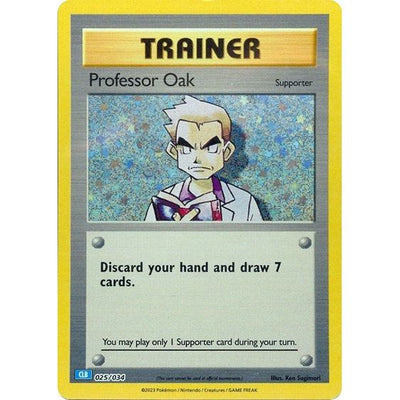 Pokemon Trading Card Game Classic - 025/034 Professor Oak (CLB) Classic Collection