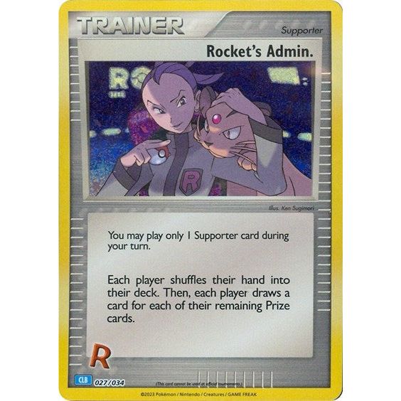 Pokemon Trading Card Game Classic - 027/034 Rocket's Admin. (CLB) Classic Collection Pokemon Trading Card Game Classic - 027/034 Rocket's Admin. (CLB) Classic Collection