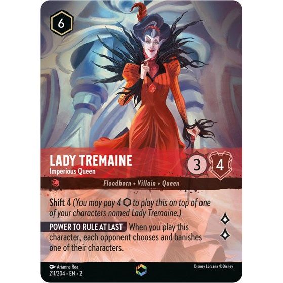 Lorcana - Rise of the Floodborn - 211/204 Lady Tremaine - Imperious Queen (Enchanted) Enchanted