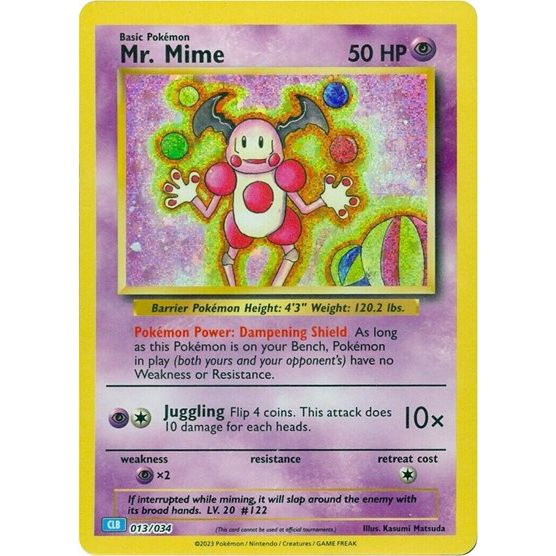 Pokemon Trading Card Game Classic - 013/034 Mr. Mime Classic Collection Pokemon Trading Card Game Classic - 013/034 Mr. Mime Classic Collection