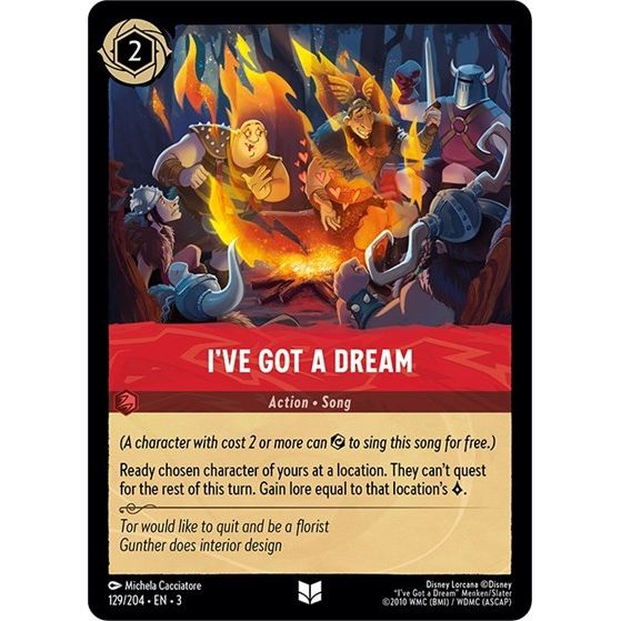 Lorcana - Into The Inklands - 129/204 I've Got a Dream Uncommon