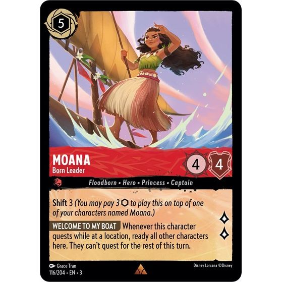 Lorcana - Into The Inklands - 116/204 Moana - Born Leader Rare