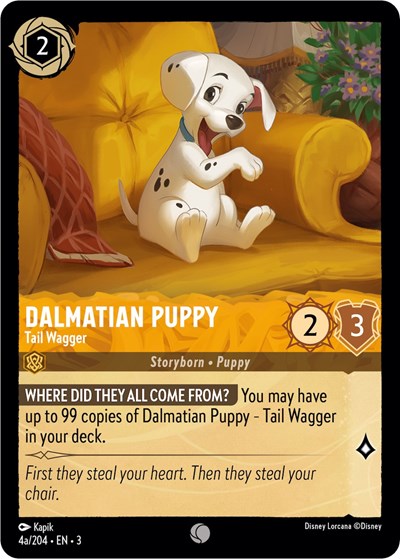Lorcana - Into The Inklands - 04a/204 Dalmatian Puppy - Tail Wagger (4a/204) Common