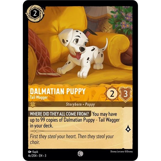 Lorcana - Into The Inklands - 04c/204 Dalmatian Puppy - Tail Wagger (4c/204) Common