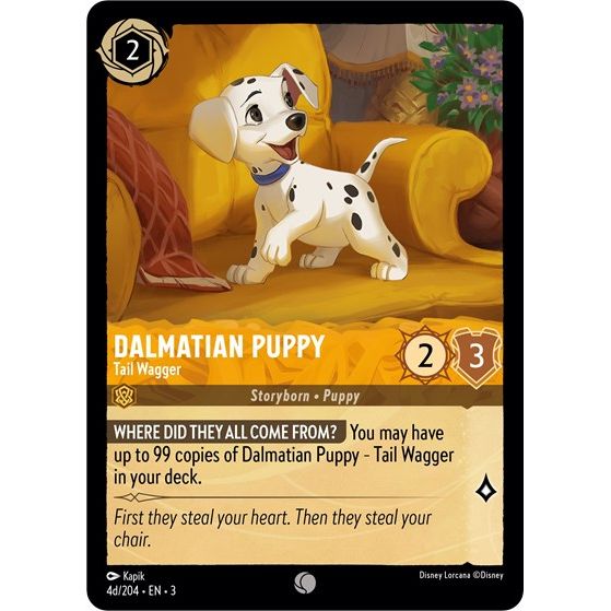 Lorcana - Into The Inklands - 04d/204 Dalmatian Puppy - Tail Wagger (4d/204) Common
