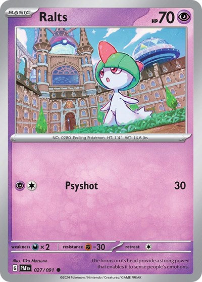 Scarlet & Violet Paldean Fates - 027/091 Ralts Common