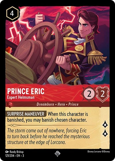 Lorcana - Into The Inklands - 121/204 Prince Eric - Expert Helmsman Super Rare