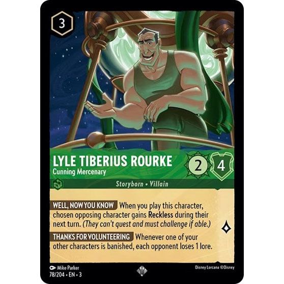 Lorcana - Into The Inklands - 078/204 Lyle Tiberius Rourke - Cunning Mercenary Super Rare