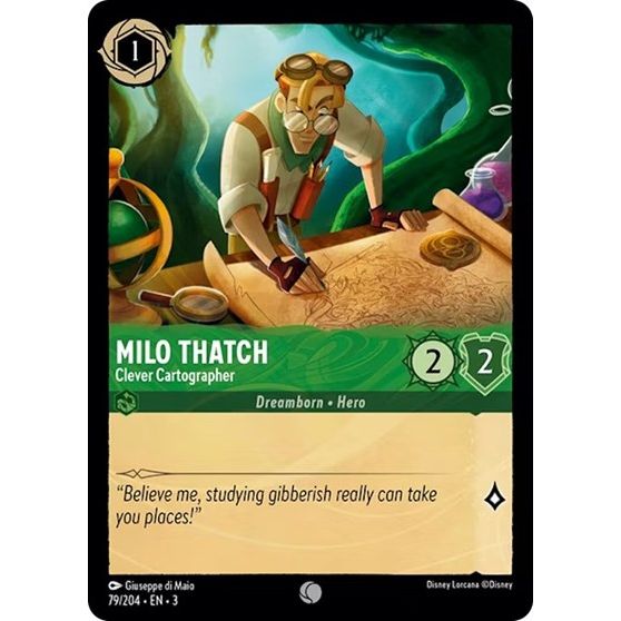 Lorcana - Into The Inklands - 079/204 Milo Thatch - Clever Cartographer Common