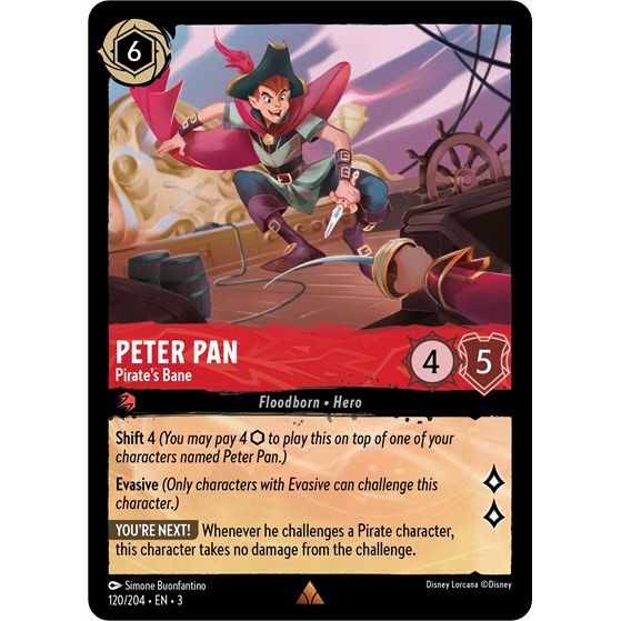 Lorcana - Into The Inklands - 120/204 Peter Pan - Pirate's Bane Rare