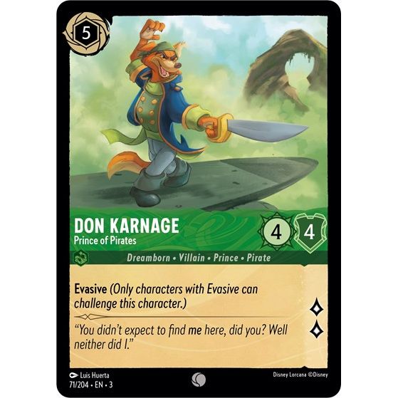 Lorcana - Into The Inklands - 071/204 Don Karnage - Prince of Pirates Common