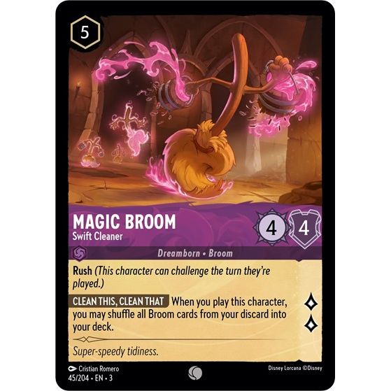 Lorcana - Into The Inklands - 045/204 Magic Broom - Swift Cleaner Common