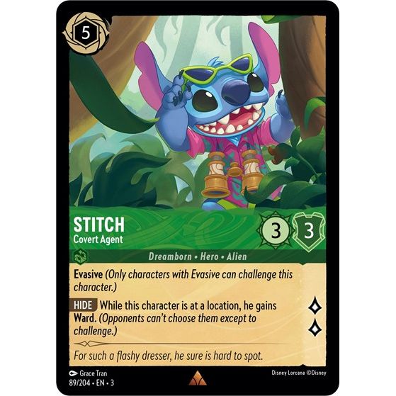 Lorcana - Into The Inklands - 089/204 Stitch - Covert Agent Rare