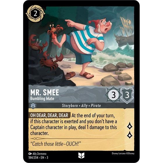 Lorcana - Into The Inklands - 184/204 Mr. Smee - Bumbling Mate Uncommon