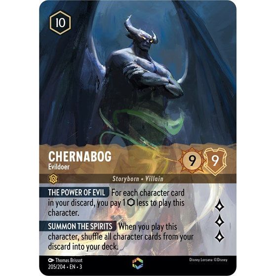 Lorcana - Into The Inklands - 205/204 Chernabog - Evildoer (Enchanted) Enchanted