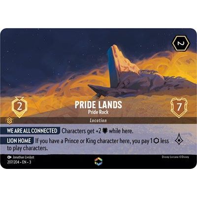 Lorcana - Into The Inklands - 207/204 Pride Lands - Pride Rock (Enchanted) Enchanted