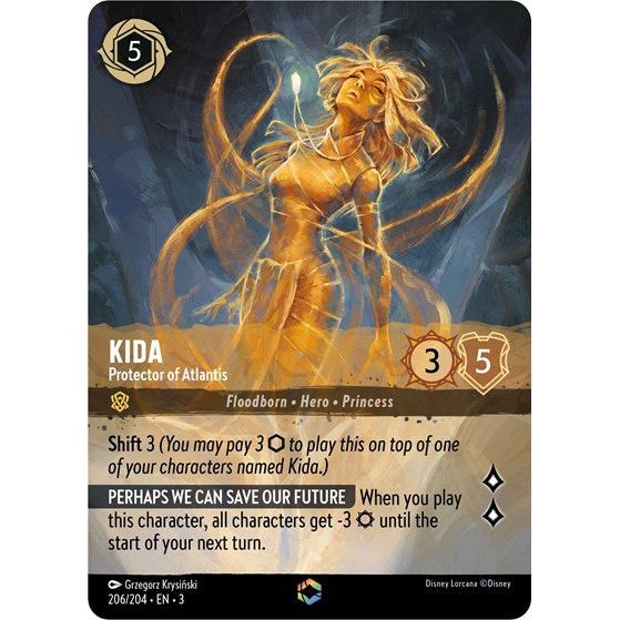 Lorcana - Into The Inklands - 206/204 Kida - Protector of Atlantis (Enchanted) Enchanted