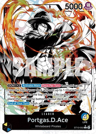 One Piece Card Game - ST13-002 Portgas.D.Ace  (Parallel) Leader