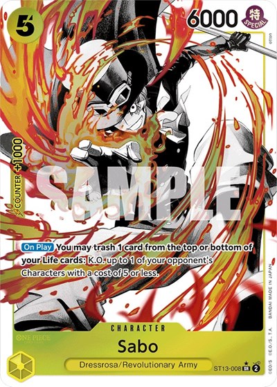 One Piece Card Game - ST13-008 Sabo  (Parallel) SR