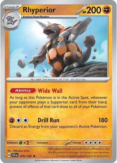 Scarlet & Violet Stellar Crown - 076/142 Rhyperior Rare