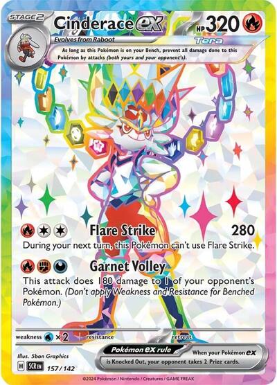 Scarlet & Violet Stellar Crown - 157/142 Cinderace ex Ultra Rare