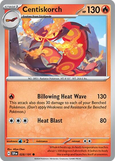 Scarlet & Violet Surging Sparks - 028/191 Centiskorch Common