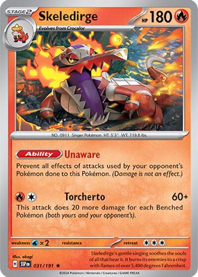 Scarlet & Violet Surging Sparks - 031/191 Skeledirge Rare