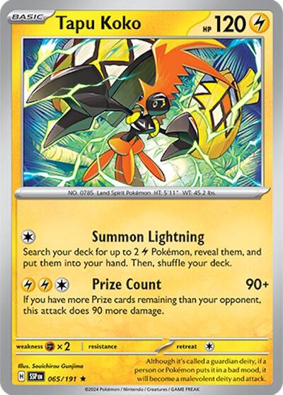 Scarlet & Violet Surging Sparks - 065/191 Tapu Koko Rare