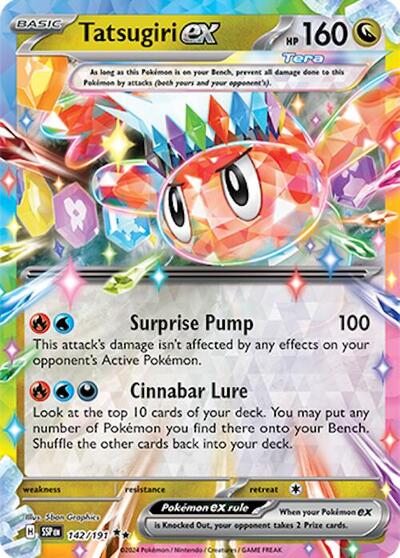 Scarlet & Violet Surging Sparks - 142/191 Tatsugiri ex Double Rare