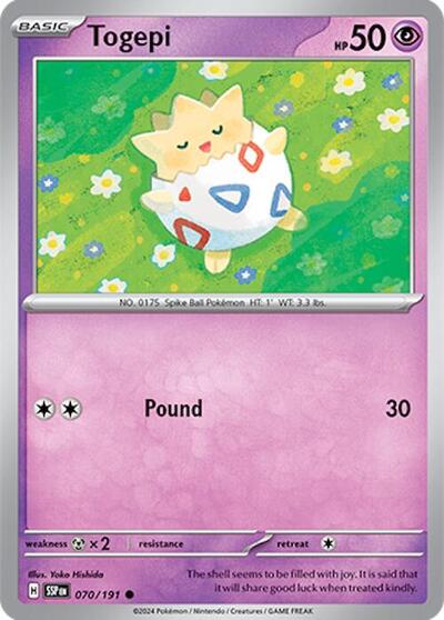 Scarlet & Violet Surging Sparks - 070/191 Togepi Common